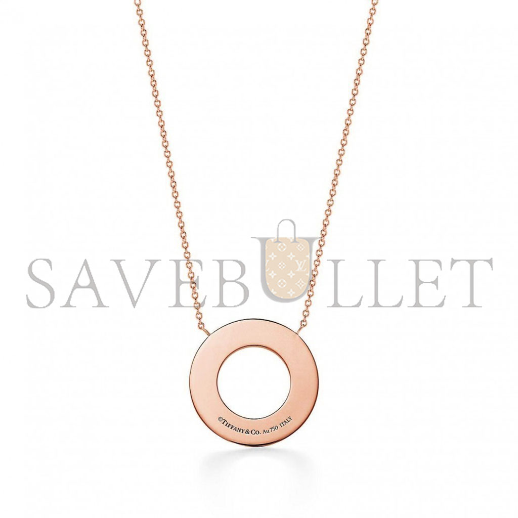 TIFFANY T DIAMOND CIRCLE PENDANT IN 18K ROSE GOLD 62996080